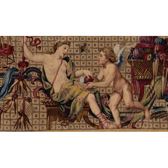 THE PERSONIFICATION OF WEAVING (Pair of tapestries)